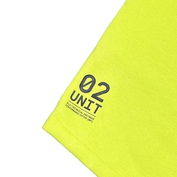 RLX Ralph  Lauren Magic Fleece Neon Yellow Sweat Shorts Mens Small - Picture 5 of 11